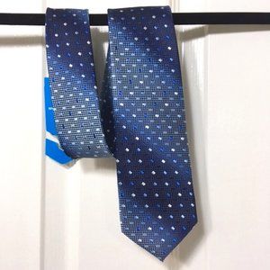 Hand Made, 100% Thai silk, Navy Blue with Pocka dot design, Men’s Tie